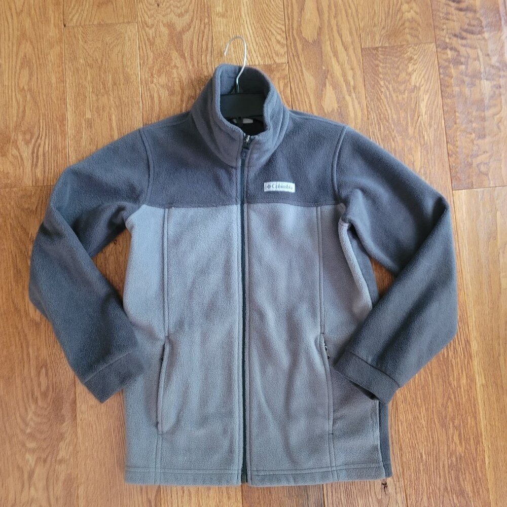 Kids Columbia Steens Mountain Fleece Gray Zip Jacket Size Medium